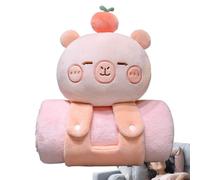 Tapis de sieste pour la maternelle - Tapis enroulable en mousse à mémoire de forme en peluche, doublure en vinyle imperméable | Sangle sécurisée, motif dessin animé amusant, unité de couverture de