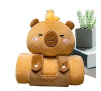 Tapis de sieste pour l'école maternelle, couverture Capybara | Tapis de sieste mignon pour - Tapis de sommeil doux et portable, coussin en peluche confortable pour pour Noël ou la