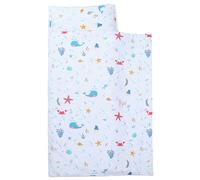 Tapis de Sieste pour Tout-Petit 49 x 20 cm, Sac de Couchage Anti-Coup Pied avec Oreiller Amovible et Couverture sur Le thème l'océan, Tapis Sieste Enroulable avec poignée pour l'école m