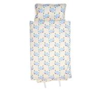 Tapis de Sieste pour Tout-Petit avec Oreiller Sac de Couchage Portable 127 x 50 cm Motif Requin pour la Maison l'école Maternelle et la garderie.