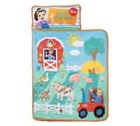 Tapis de sieste pour tout-petits Ms. Rachel Farm Friends - Comprend un oreiller et une couverture polaire