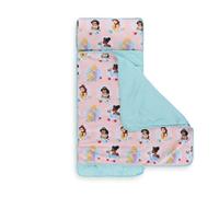Tapis de sieste Princesses Disney pour enfant, sac de couchage doux avec oreiller intégré pour l’école.