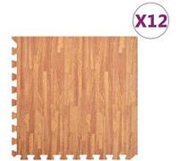 Vidaxl Tapis De Sol 12 Pcs Grain De Bois 4,32¿ Mousse Eva