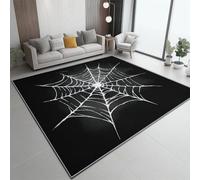 Tapis de sol 120 x 180 cm avec imprimé qui ne perd pas ses poils - Lavable en machine - Tapis pour salon - Tapis antidérapant pour chambre à coucher et salle à manger - Blanc