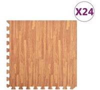 Vidaxl Tapis De Sol 24 Pcs Grain De Bois 8,64ã Mousse Eva
