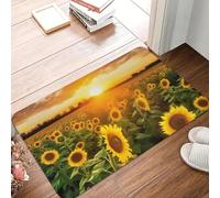 Tapis de Sol 3D à imprimé Tournesol Vibrant Moquette Joyeuse pour Le Salon ou la Chambre Tapis oratif pour l’entrée ou la Porte de la Maison ou - 40x60cm