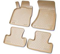 tapis de sol 3D en caoutchouc pour Audi Q5 SQ5 8R 2008 - 2017 Const. année Beige With Edge