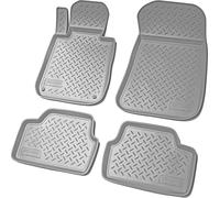 tapis de sol 3D en caoutchouc pour BMW 1er Type E81 E82 E87 E88 Gris avec bordure