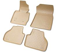 tapis de sol 3D en caoutchouc pour BMW X3 F25 Année 2010 - 2017 Beige avec bordure