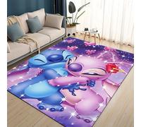 Tapis de sol 3D Kawaii Stitch Rainbow Magic Disney Cartoon, cadeau pour chambre à coucher, salon, décoration de canapé, décoration pour enfant 27