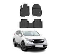 Tapis de Sol 3D TPE Premium Compatible avec Honda CR-V V 2018-2022 | Revêtement de Sol pour Voiture - Intérieur antidérapant - Bords Hauts - Noir
