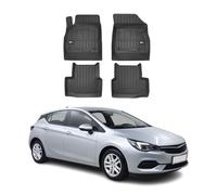 Tapis de Sol 3D TPE Premium Compatible avec Opel Astra K 2015-2022 | Revêtement de Sol pour Voiture - Intérieur antidérapant - Bords Hauts - Noir