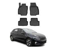 Tapis de Sol 3D TPE Premium Compatible avec VW Polo VI 2017-2022 | Revêtement de Sol pour Voiture - Intérieur antidérapant - Bords Hauts - Noir