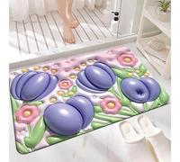 Tapis de Sol À Illusion Visuelle, Tapis 3D, Mignon et Adorable, Absorbant et Antidérapant, pour La Salle de Bain, La Chambre, Le Salon ou L'entrée(Purple,Small)