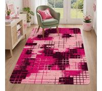 Tapis de sol à motif grille, formes abstraites abstraites modernes, éclaboussures de couleur, sans pêche, tapis de dortoir universitaire, tapis décoratif rectangulaire pour salle de bain, buanderie