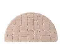 Tapis de sol absorbant en microfibre semi-circulaire - Tapis d'entrée demi-lune - Tapis de cuisine - Envers antidérapant