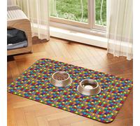 Tapis de Sol Absorbant et antidérapant pour Chien et Chat, Motif Puzzle coloré, pour la Sensibilisation à l'Autisme, 30 x 45 cm