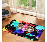 Tapis de Sol Absorbant pour Chien et Chat, Motif Aquarelle, antidérapant, pour la Sensibilisation à l'Autisme, 40 x 60 cm