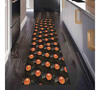 Tapis de Sol Absorbant Retro Disques Vinyles Tapis de Cuisine Antidérapant et Lavable Vintage Musique Tapis de Couloir Long Rock & Roll Tourne Disque Devant Evier, Entrée et Chambre 80x180 cm