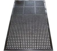 Tapis de sol anneaux ouverts noir Gum.L1500xl900xS10mm