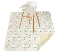 Tapis de sol anti-éclaboussures pour chaise haute - Imperméable - Lavable - Antidérapant - Sans superposition - Tapis de désordre pour art/artisanat/peinture/jeux, nappe et tapis de pique-nique