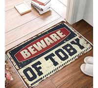 Tapis de sol anti-fatigue à profil bas | Méfiez-vous de Toby Petite couverture imperméable pour animaux de compagnie (65 x 90 cm)