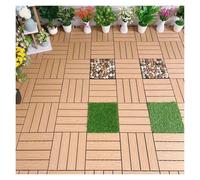 Tapis de Sol Antidérapant avec Trou de Drainage Carrelage Drainage À Emboîtement Surélevé pour Jardins sur Toit, Pavillons Extérieurs, Salles Bains, Piscines(Yellow,30x30x2cm-6pcs)