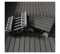 Tapis de Sol Antidérapant avec Trou de Drainage Tapis Drainage À Emboîtement pour Une Utilisation dans Saunas, Terrasses, Jardins, Salles Douche(Black,24.5x24.5x8cm-6pcs)