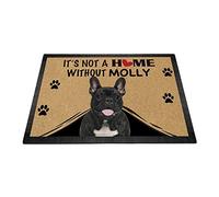 Tapis De Sol Antidérapant Doux Paillasson De Bienvenue Antidérapant Tapis De Bain 40X60cm Chien Bouledogue Français Mignon Personnalisé, Ce n'est Pas Une Maison sans Chien