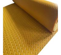 Tapis de sol antidérapant en caoutchouc jaune pour garage 1,2 x 3,5 m pour moto et voiture - Rouleau de revêtement de sol d'extérieur réutilisable