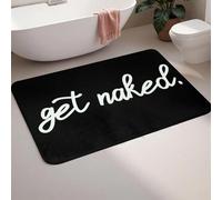 Tapis de Sol antidérapant en Flanelle 3D Mets-toi Nu. Paillasson, Tapis Lavable pour entrée Cuisine, Tapis de Repose-Pieds - 40x60cm