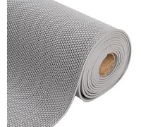 Tapis de Sol antidérapant en Maille PVC, Tapis de Drainage for Salle de Bains, Cuisine, Piscine, Patio, Zones humides(Grey,90x300x0.45cm)
