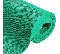 Tapis de Sol antidérapant en Maille PVC, Tapis de Drainage for Salle de Bains, Cuisine, Piscine, Patio, Zones humides(Green,90x500x0.5cm)