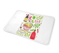 Tapis de Sol antidérapant en Soupe vietnamienne Pho Soup 3D Tapis de Sol Tapis de Moquette Durable pour entrée de Cuisine, Tapis de Repose-Pied de la Chambre de la Maison - 60x90cm