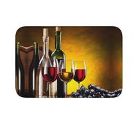 Tapis de sol antidérapant en velours pour bouteilles de vin et boissons - 40 x 60 cm - Antidérapant - Facile à nettoyer - Sensation de pied confortable