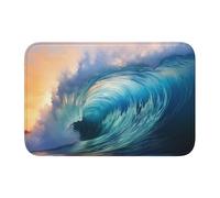 Tapis de sol antidérapant et épais Motif vagues de l'océan Bleu YYHWHJDE 60 x 40 cm