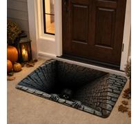 Tapis de sol antidérapant Illusion d'optique 3D pour Halloween | Effet 3D réaliste, dos antidérapant, matériau à séchage rapide, salle de bain, chambre à coucher, entrée