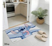 Tapis de sol antidérapant mignon avec le personnage Stitch de Disney faisant un câlin en forme de cœur. Idéal pour la salle de bain, le salon, la chambre, la salle à manger, le bureau, la cuisine et l