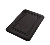 Tapis de sol antidérapant pour carrelage et pierre Noir 40 x 60 cm | Texture douce semblable à un nuage, fibres de velours moelleuses, confortable sous les pieds, base en caoutchouc antidérapant