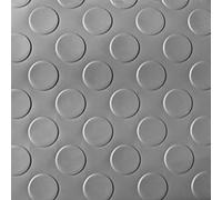 Tapis de sol antidérapant pour garage, 5 x 1 m, protection de stationnement en caoutchouc épais pour voitures, salle de sport et utilisation industrielle - Motif route circulaire grise