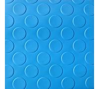 Tapis de sol antidérapant pour garage, 6 x 1,2 m, protection de stationnement en caoutchouc diamant pour voitures, industrie et salle de sport, très résistant, bleu, motif route circulaire