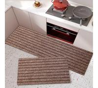 Tapis De Sol Antidérapant,Tapis Lavable Pour L'intérieur Et L'extérieur,Tapis D'entrée De Propreté,Attrape La Saleté,Tapis Super Absorbant Pour Cuisine, Balcon,Terrasse,Salon,Bureau(Brown,90x120cm)