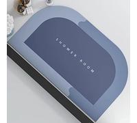 Tapis de Sol antidérapants avec Envers en Caoutchouc for Salle de Bain, Facile à Nettoyer, for Salle de Bain, Salon, Cuisine, Chambre à Coucher, Rose trapèze(Trapezoid Blue,50 * 80cm)