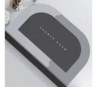 Tapis de Sol antidérapants avec Envers en Caoutchouc for Salle de Bain, Facile à Nettoyer, for Salle de Bain, Salon, Cuisine, Chambre à Coucher, Rose trapèze(Trapezoid Grey,50 * 80cm)