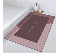 Tapis de Sol antidérapants avec Envers en Caoutchouc for Salle de Bain, Facile à Nettoyer, for Salle de Bain, Salon, Cuisine, Chambre à Coucher, Rose trapèze(Rectangle Pink,50 * 80cm)