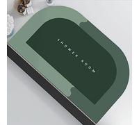 Tapis de Sol antidérapants avec Envers en Caoutchouc for Salle de Bain, Facile à Nettoyer, for Salle de Bain, Salon, Cuisine, Chambre à Coucher, Rose trapèze(Trapezoid Green,50 * 80cm)