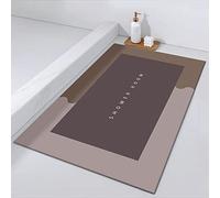 Tapis de Sol antidérapants avec Envers en Caoutchouc for Salle de Bain, Facile à Nettoyer, for Salle de Bain, Salon, Cuisine, Chambre à Coucher, Rose trapèze(Rectangle Brown,50 * 80cm)