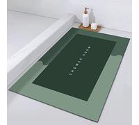 Tapis de Sol antidérapants avec Envers en Caoutchouc for Salle de Bain, Facile à Nettoyer, for Salle de Bain, Salon, Cuisine, Chambre à Coucher, Rose trapèze(Rectangle Green,50 * 80cm)