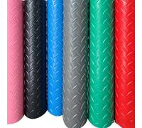 Tapis de Sol Antidérapants en PVC, pour Parking Souterrain et Atelier | Texture Chevrons, Épaissi, Robuste, Cinq Couleurs, Imperméable, Résistant aux Taches(Green,1.3x5m/4.2x16.4ft)