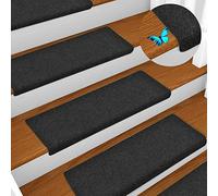 Tapis de Sol antidérapants pour escaliers,Tapis en Rouleau de Polyester,marches d'escalier de StyleModerne pour escaliers intérieurs et extérieurs,Appartements,Personnes âgées (15pc (65x25cm noir))